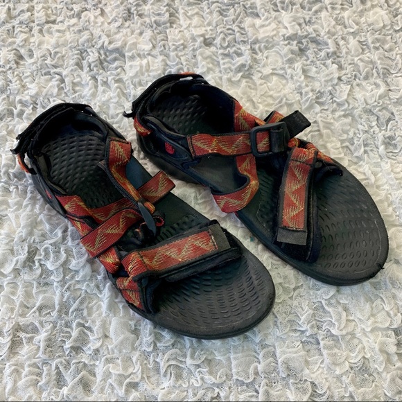 red copper sandals